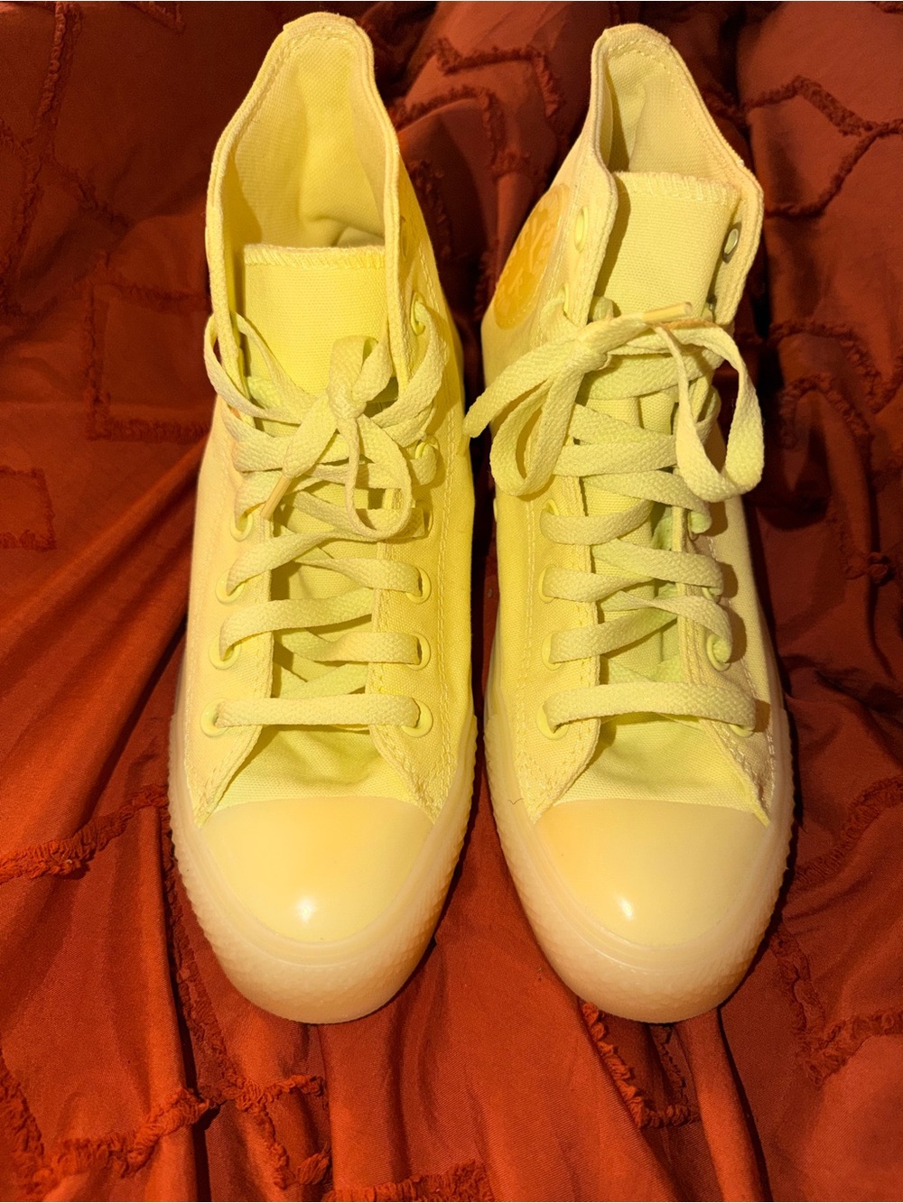 Converse Women's High-Top Sneakers in Bright Yellow